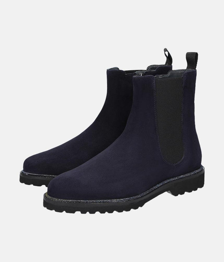 Sioux Premium Navy Suede Ankle Boots