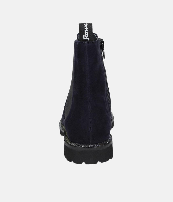 Sioux Premium Navy Suede Ankle Boots