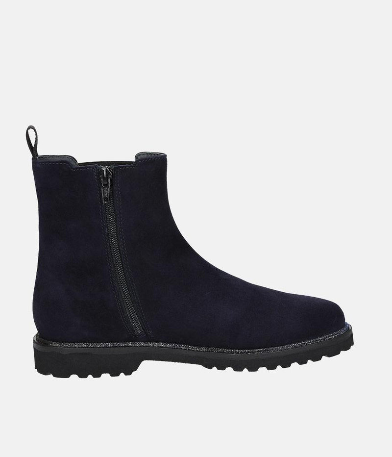 Sioux Premium Navy Suede Ankle Boots