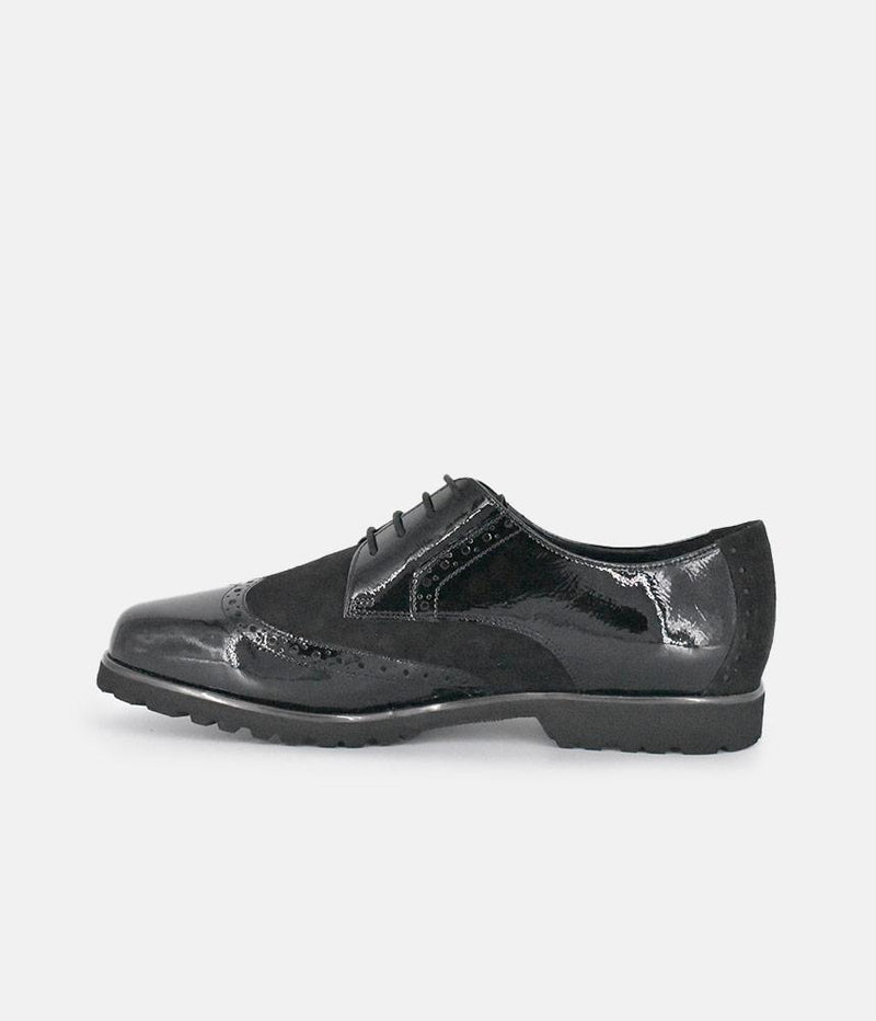 Sioux Stylish Black Brogue Shoes