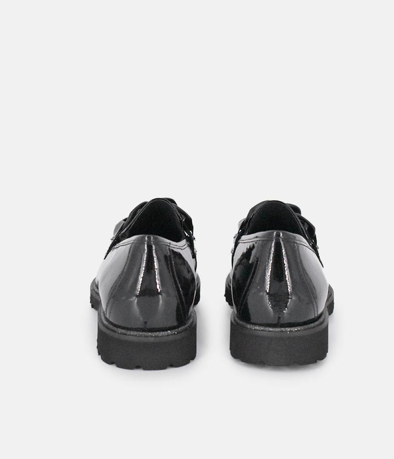 Sioux Luxe Black Patent Link Loafer