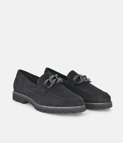 Sioux Luxe Navy Suede Link Loafer