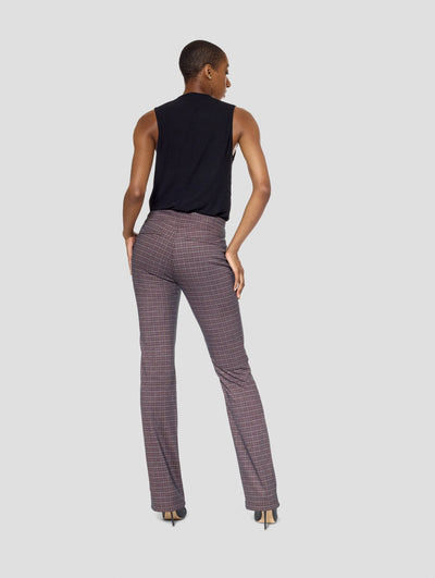 Tall Michelle Plaid/Brown Reversible Bootcut Pant