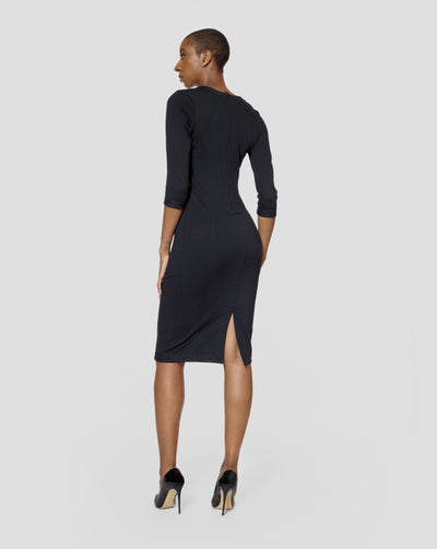 Tall Geena Plaid /Black Reversible Dress (FINAL SALE)