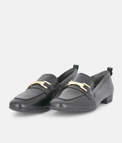 Tamaris Classic Black Leather Loafers