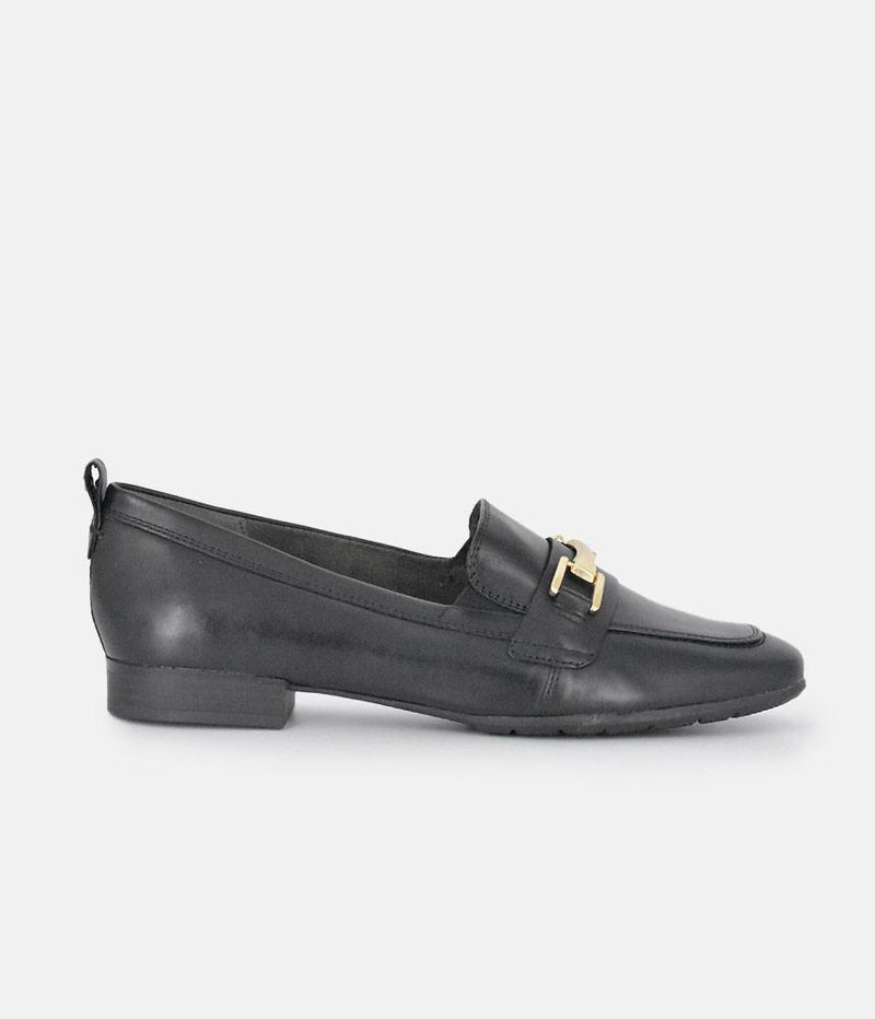 Tamaris Classic Black Leather Loafers