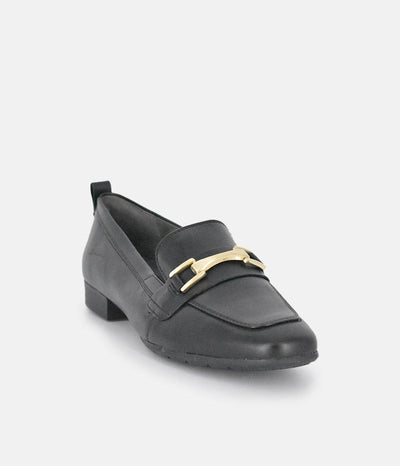 Tamaris Classic Black Leather Loafers