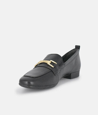 Tamaris Classic Black Leather Loafers