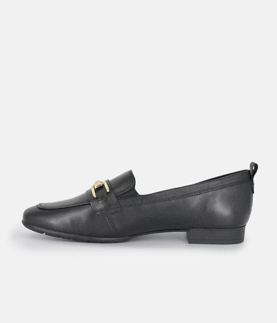 Tamaris Classic Black Leather Loafers