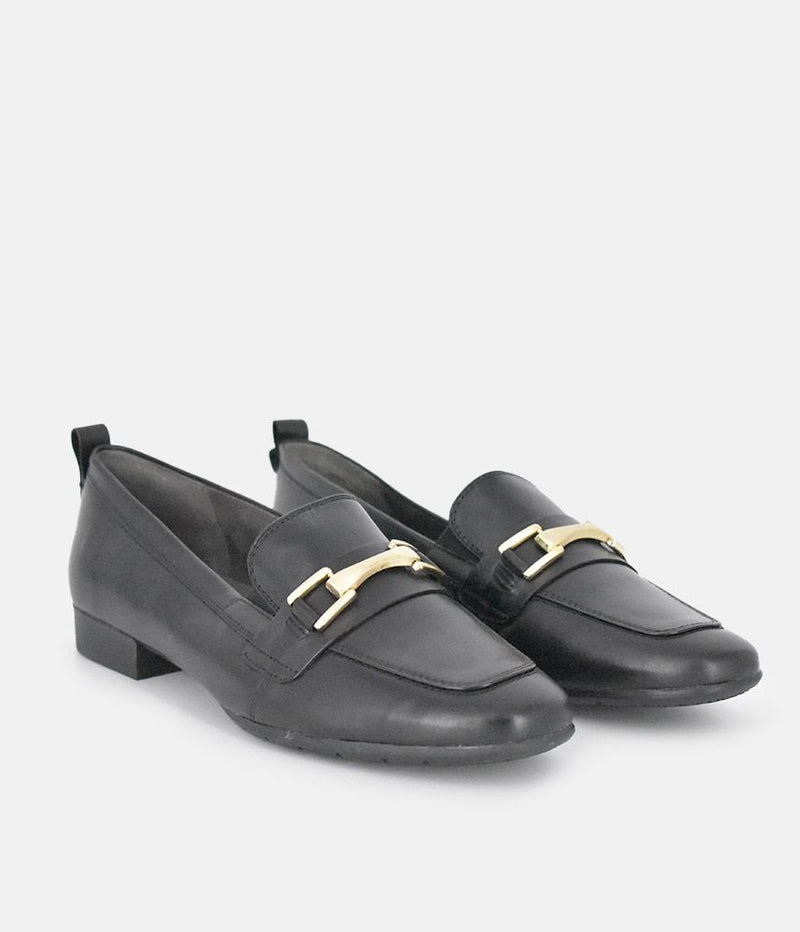 Tamaris Classic Black Leather Loafers