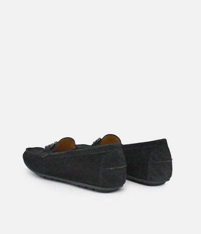 Vittoria Mengoni Plush Black Loafers