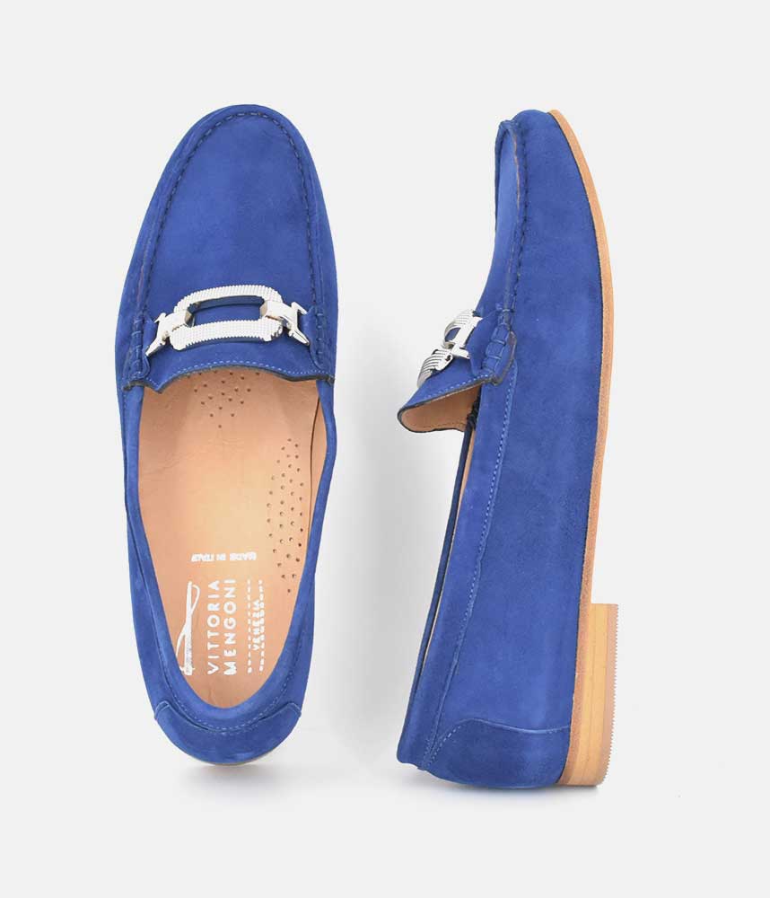 Vittoria Mengoni Premium Royal Blue Loafers – Tall Size