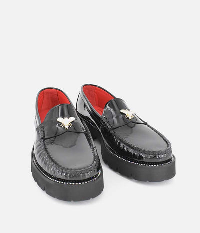 Vittoria Mengoni Black Patent Dressy Loafers