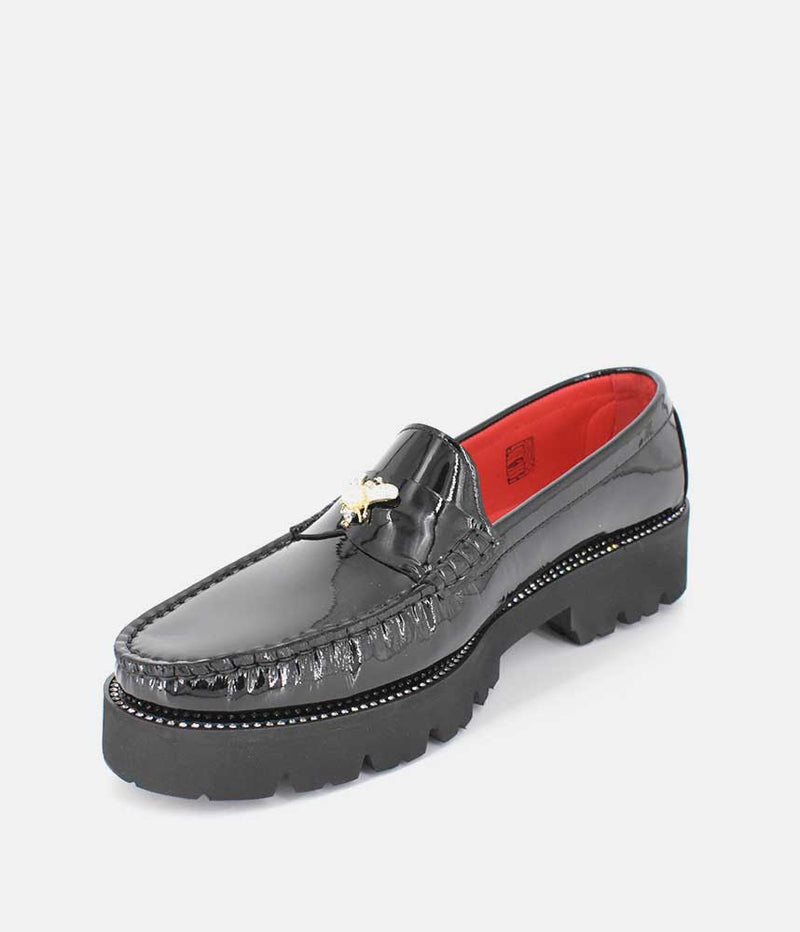 Vittoria Mengoni Black Patent Dressy Loafers