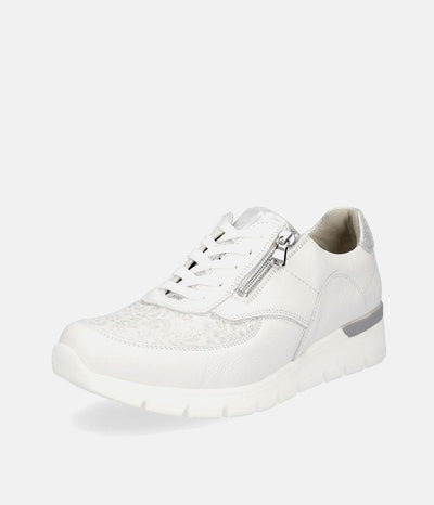 Waldlaufer Stylish White/Silver Combi Sneakers