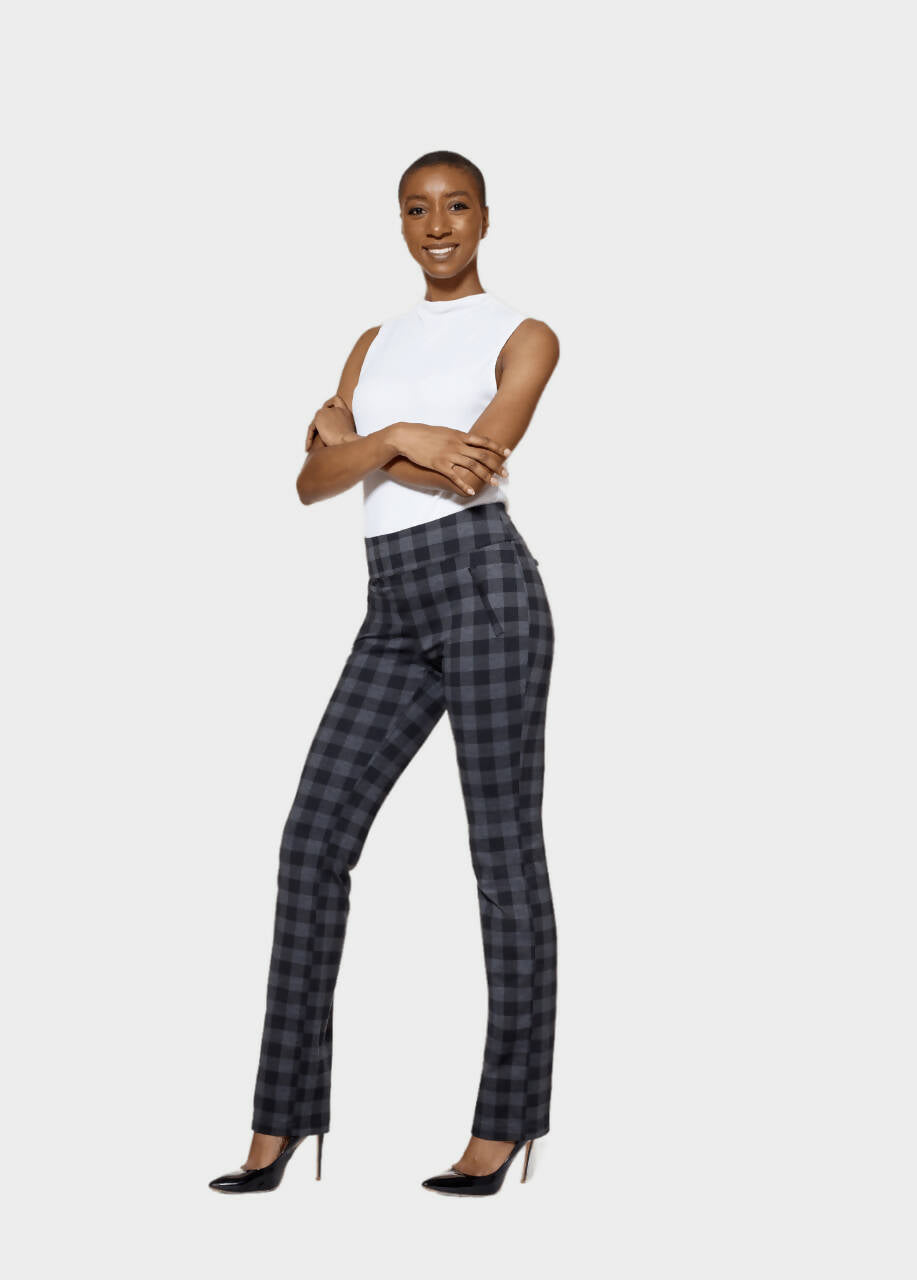 Tall Kimora Buffalo/Black Reversible Straight Pants