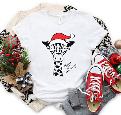 CHRISTMAS GIRAFFE T-SHIRT