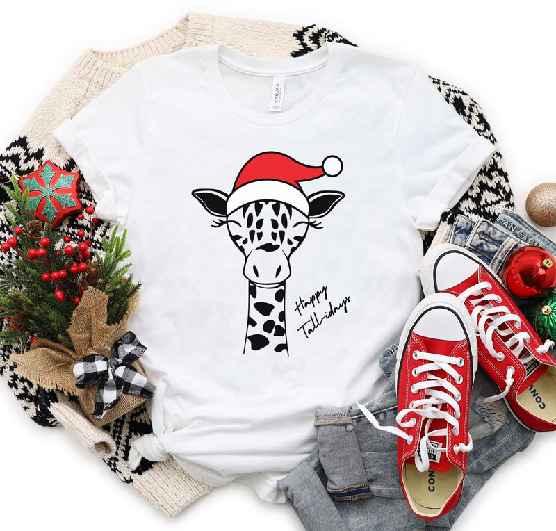 CHRISTMAS GIRAFFE T-SHIRT (FINAL SALE)