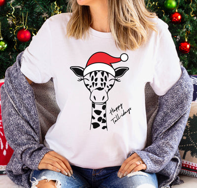 CHRISTMAS GIRAFFE T-SHIRT