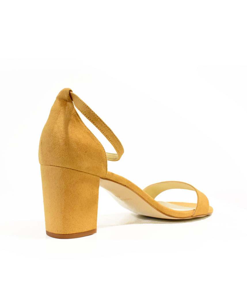 Cinderella Vegan Shoes - Sunshine Yellow Block Heels – Tall Size