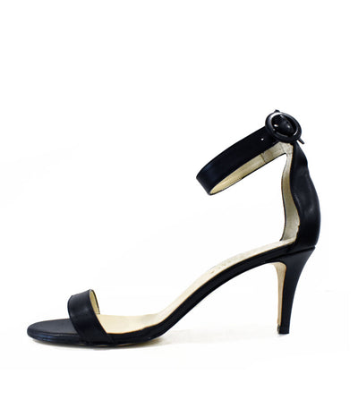 Cinderella Vegan Shoes - Barely There Black Sandals