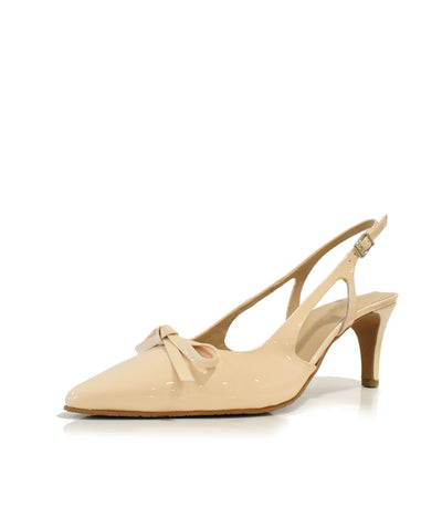 Cinderella Shoes Deluxe Beige Slingback Heels