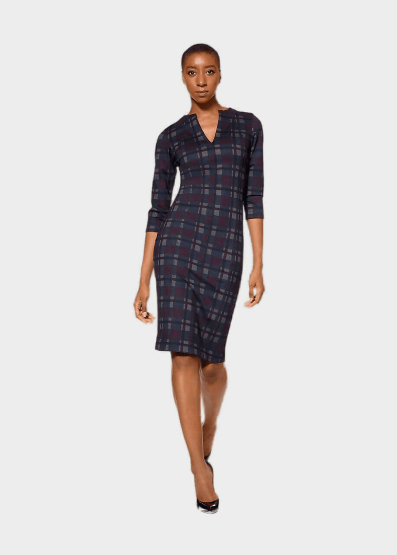 Tall Geena Plaid /Black Reversible Dress