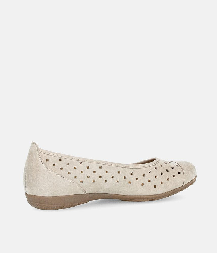 Gabor Versatile Beige Laser Cut Ballerina