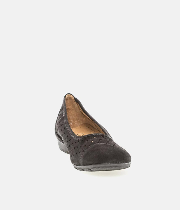 Gabor Versatile Black Laser Cut Ballerina