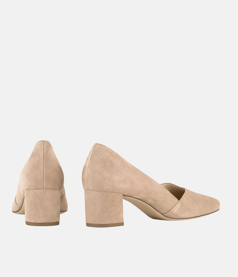 Hogl Premium Taupe Sweetheart Block Heels