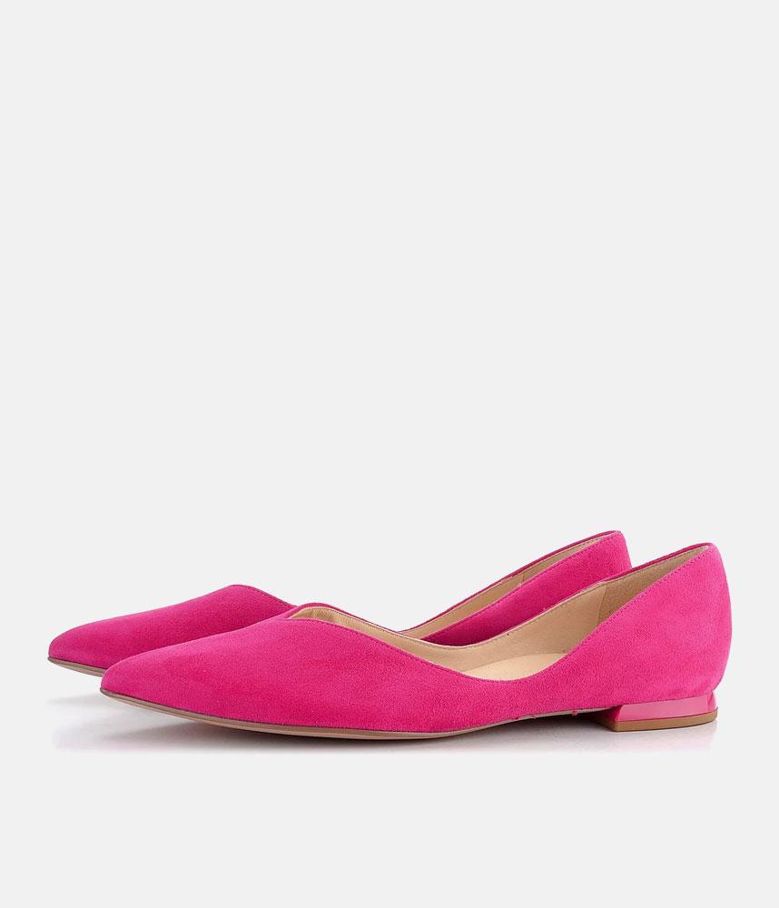 Hogl Chic Hot Pink Flats – Tall Size