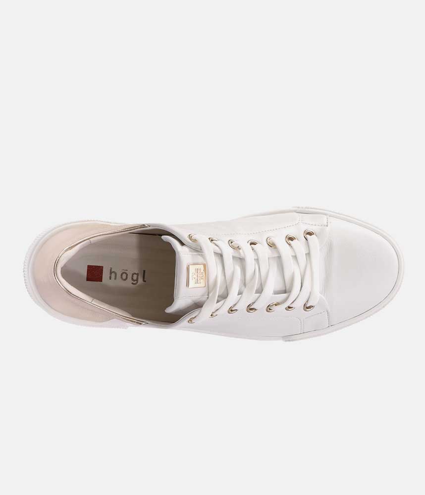 Hogl Super Stylish White/Gold Trainers