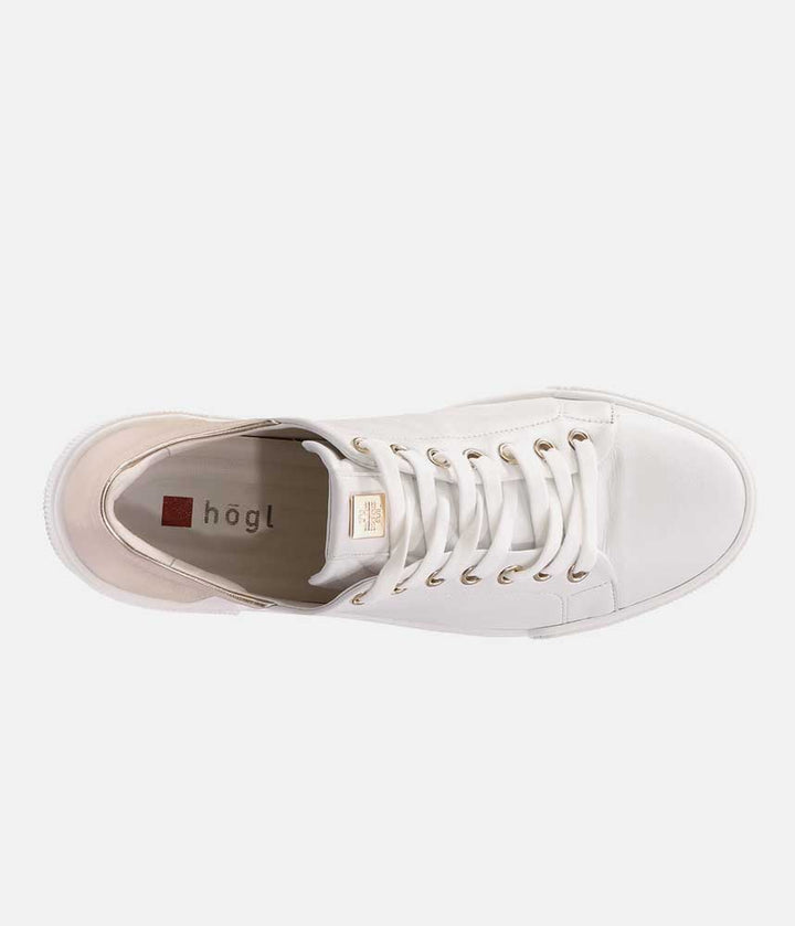 Hogl Super Stylish White/Gold Trainers