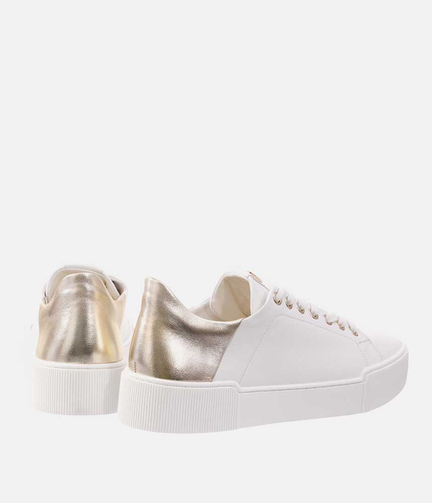 Hogl Super Stylish White/Gold Trainers