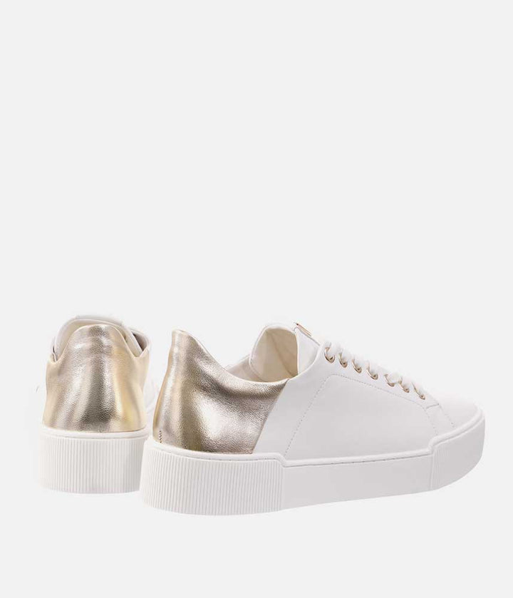 Hogl Super Stylish White/Gold Trainers