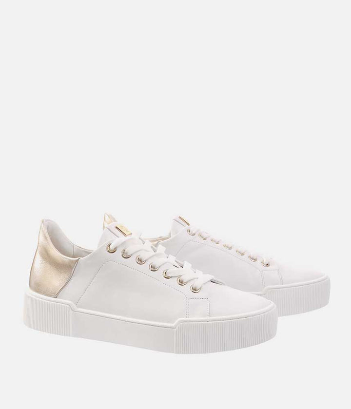 Hogl Super Stylish White/Gold Trainers