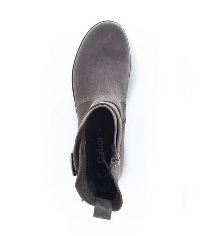 Gabor Pepper Grey Suede Ankle Boots