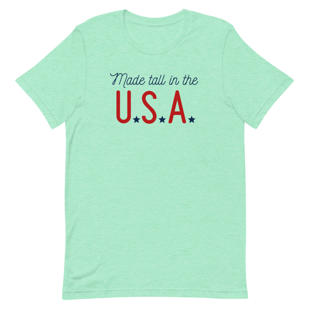 Made Tall in the U.S.A. t-shirt in Mint Heather.