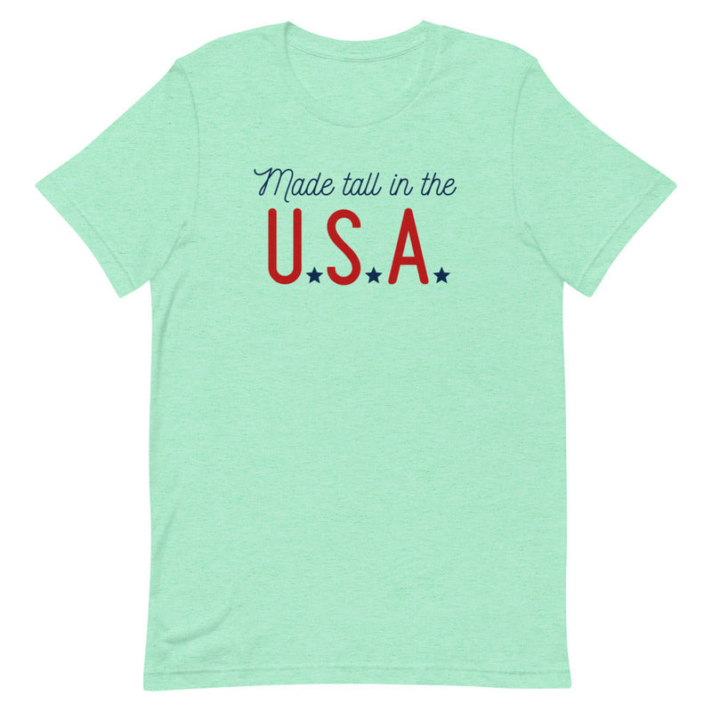 Made Tall in the U.S.A. t-shirt in Mint Heather.