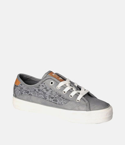 Mustang Fashionable Grey Lace Sneaker
