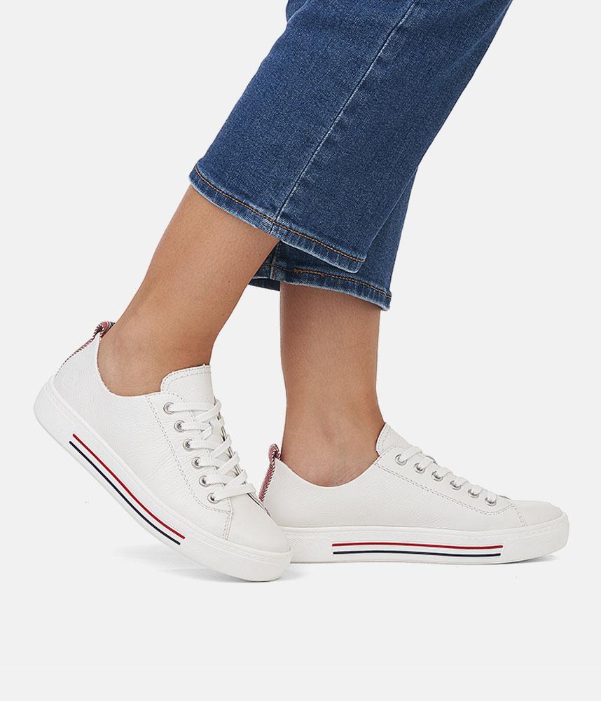 Remonte Fashionable White Lace Up Shoes