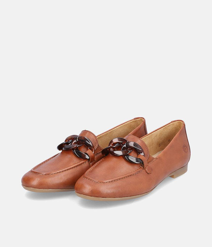 Remonte Stylish Brown Leather Slip On Shoe