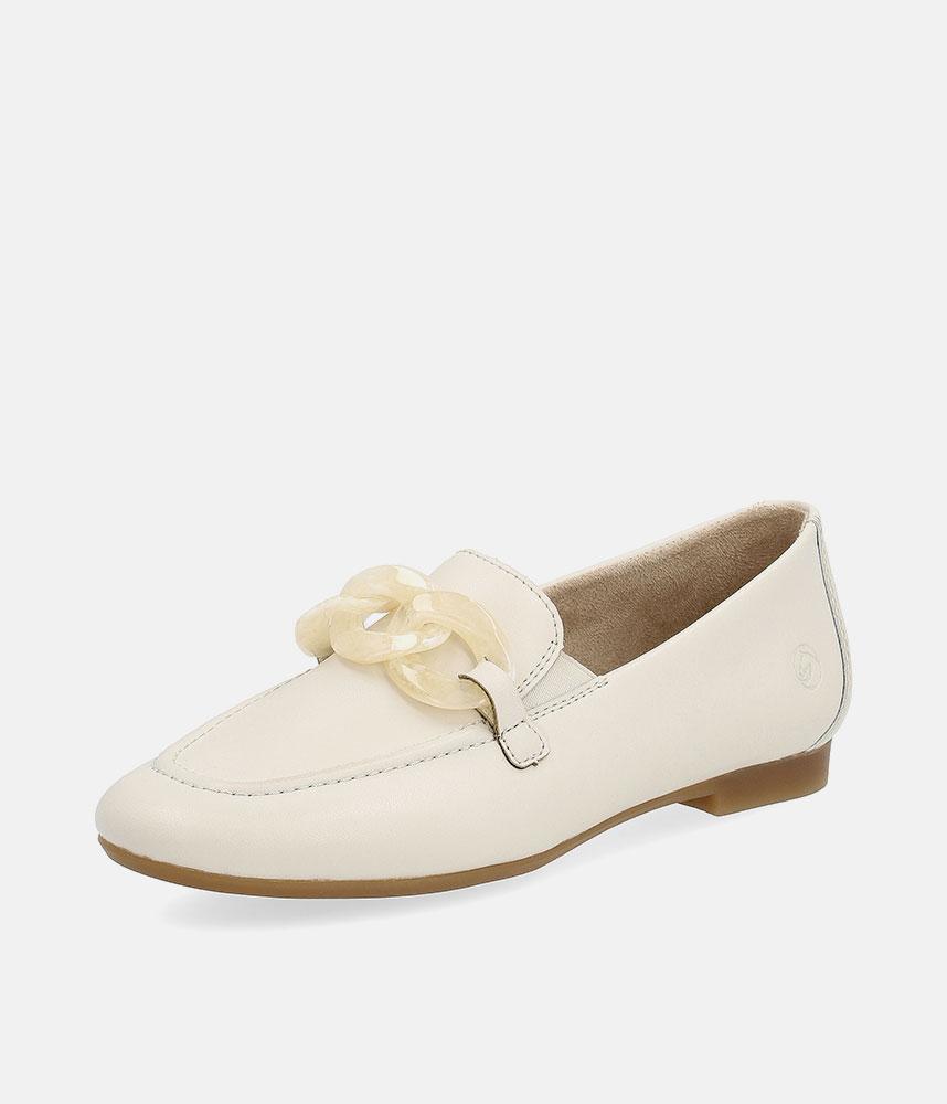 Remonte Stylish White Leather Slip On Shoe