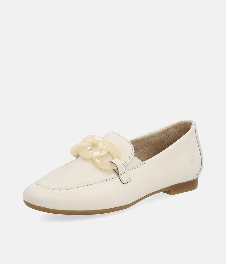 Remonte Stylish White Leather Slip On Shoe