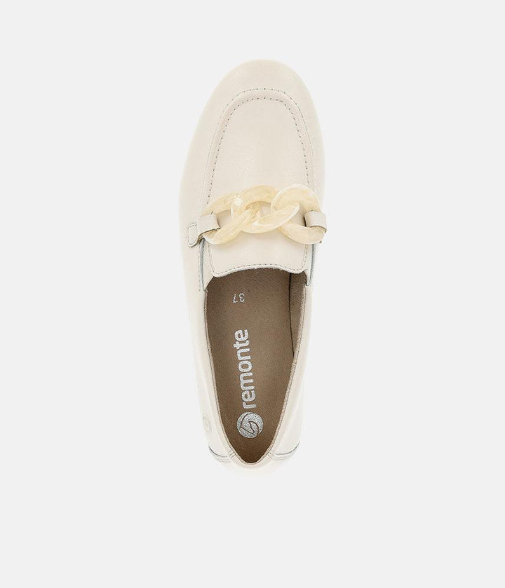 Remonte Stylish White Leather Slip On Shoe