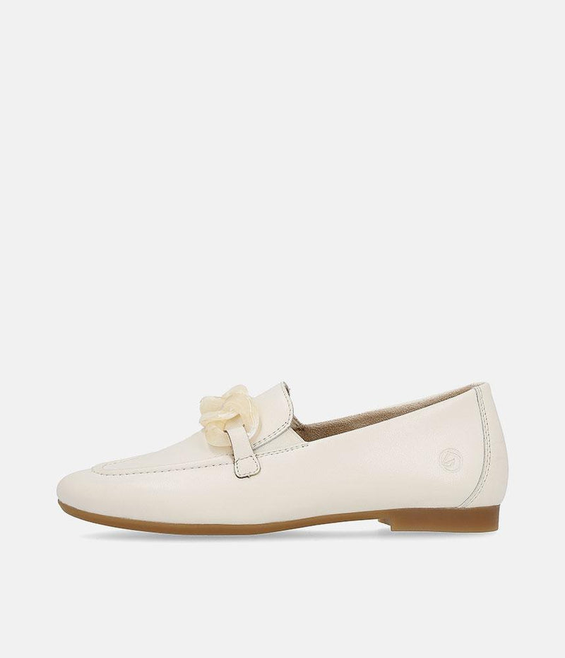 Remonte Stylish White Leather Slip On Shoe