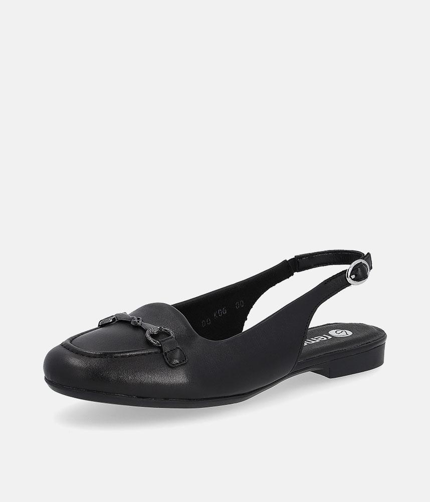 Remonte Pretty Black Slingback Flats
