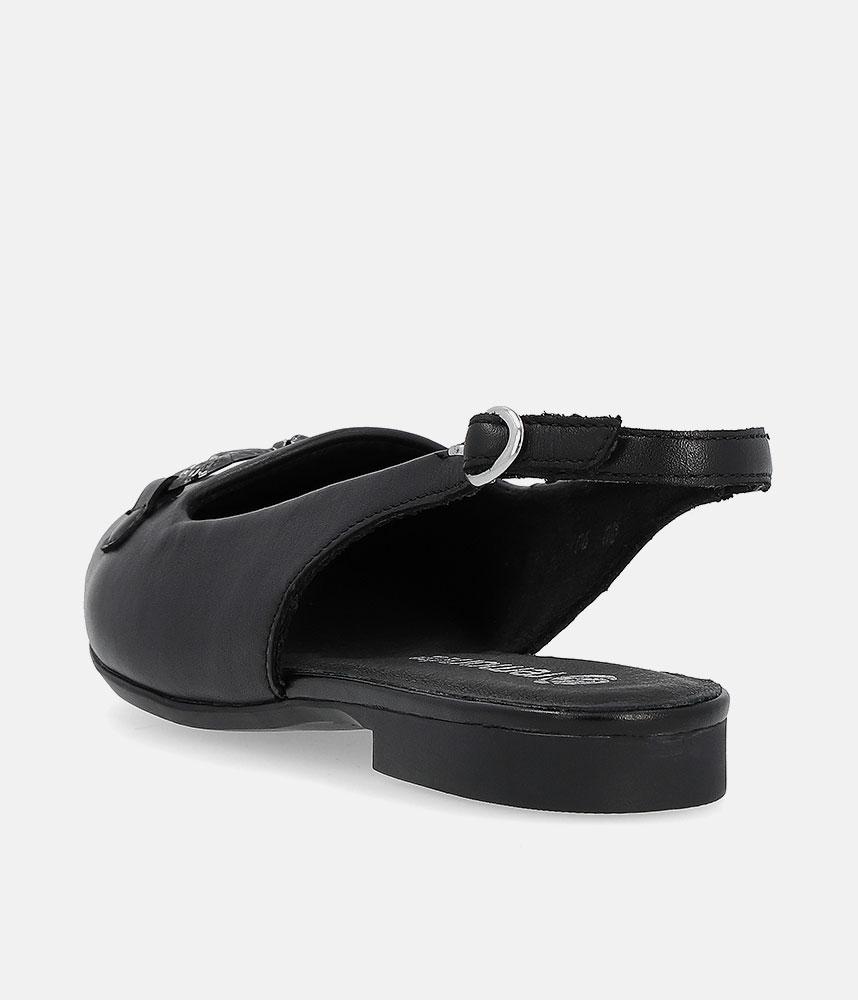Remonte Pretty Black Slingback Flats