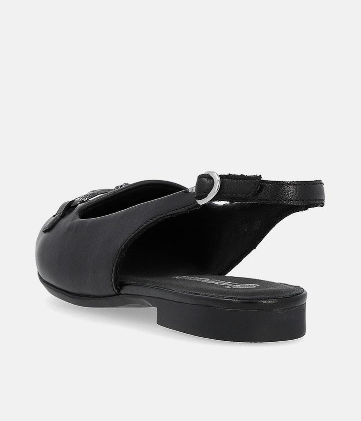 Remonte Pretty Black Slingback Flats