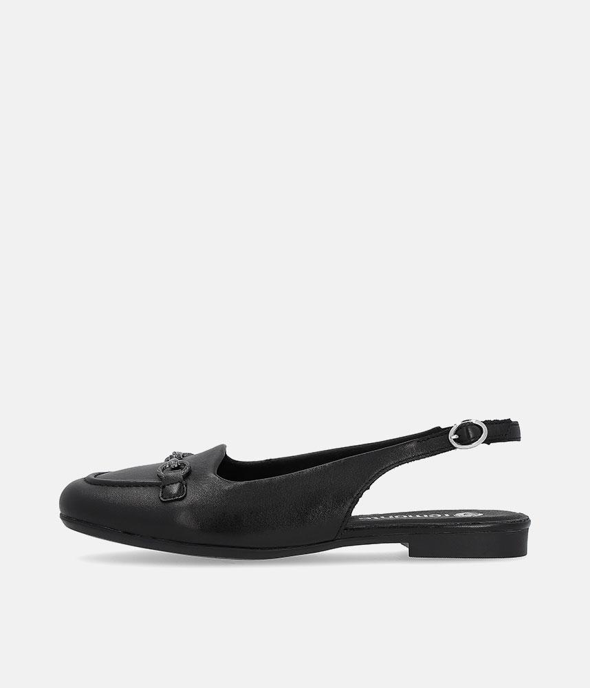 Remonte Pretty Black Slingback Flats